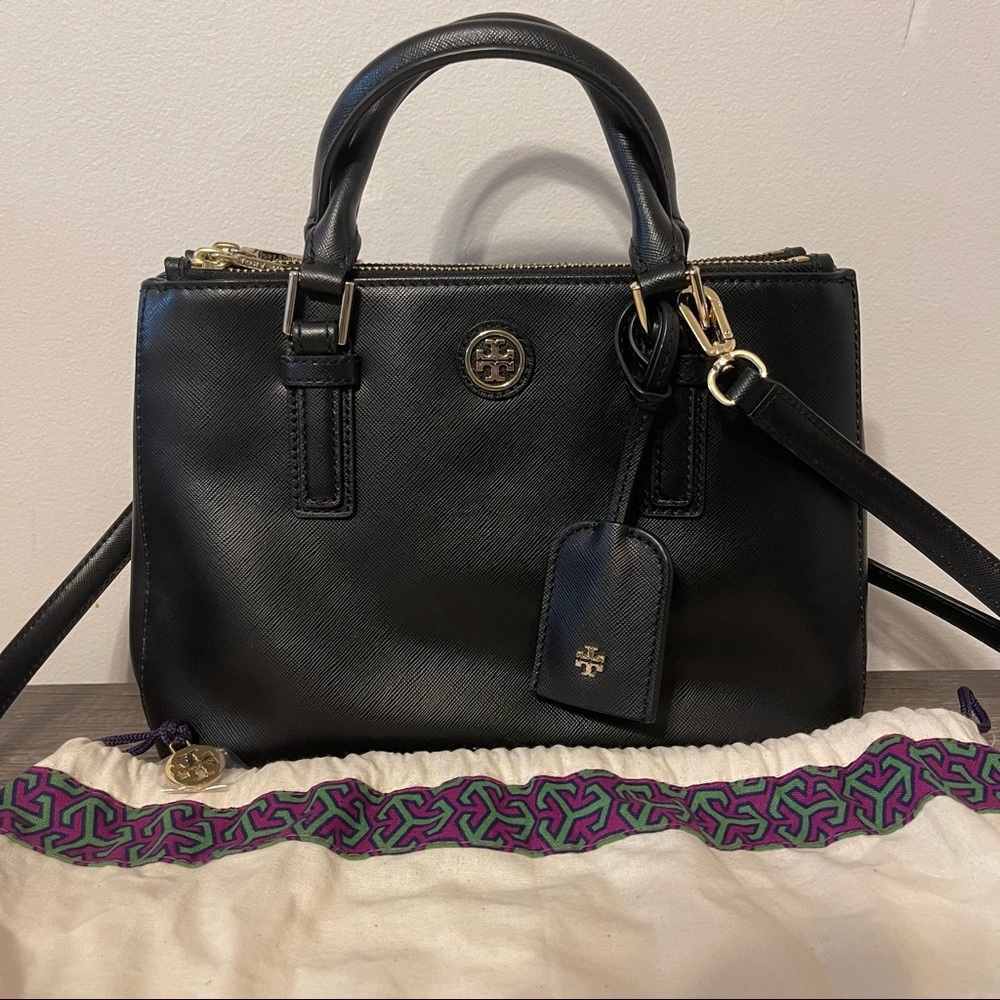 Tory Burch Robinson Micro Double Zip Convertible Tote